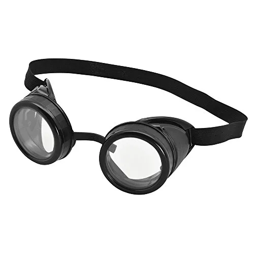 Bristol Novelty BA615 Pilot Goggles Black Frame, Mens, One Size steampunk buy now online