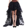 Abuyall Women Lace Tutu Gothic Skirt Vintage Asymmetrical Steampunk Costume Black M steampunk buy now online