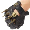 Steampunk Leather Gloves Mens Gothic Fingerless Mittens,Bird Skull steampunk buy now online Steampunk Leather Gloves Mens Gothic Fingerless Mittens,Bird Skull steampunk buy now online