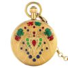 Gentleman Pocket Watch, Pocket watch,Double open double shell automatic mechanical gold digital dial portable necklace (Color : YINSE) steampunk buy now online