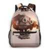 Casual Backpack，Steampunk Airship Gears Chessboard Flight，Travel Bookbag With Zipper，For Business, School, Work, Laptop Bookbag 16"X11.5"X8" steampunk buy now online