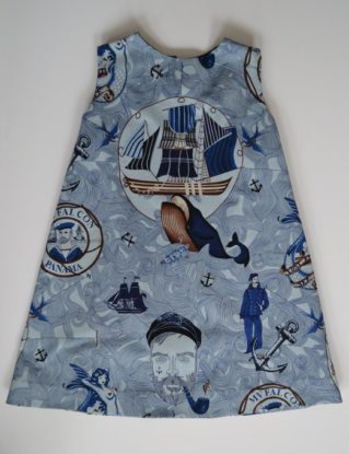6 Years Girls Dress - Land Ashore! Steam Punk Whaler's Tall Ship Fishing Print by BluebellandtheFox steampunk buy now online