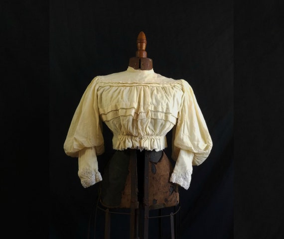 Antique 1800s Victorian Era Winter Fleece Blouse / size XXS by SirenCallVintage steampunk buy now online