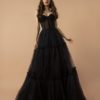 Black Dress, Tulle Dress, Maxi Dress, Party Dress, Christmas Gown, Sleeveless Evening Dress, Evening Gown, Wedding Guest Dress, Corset Dress by OlenaDresses steampunk buy now online