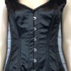 Black Satin Burlesque Goth Steampunk Bustier Lace Up Corset Top M L by DivaInWonderland steampunk buy now online