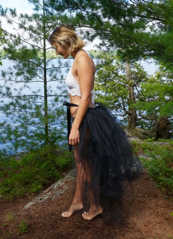 Black Tulle Tail - Adult Bustle - Black Tail by TutuSister steampunk buy now online Black Tulle Tail - Adult Bustle - Black Tail by TutuSister steampunk buy now online