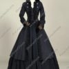 Black Victorian Steampunk Dress, Gothic Military Coat Dress, Women's Captain Hook Costume, Witch Costume, Voodoo Magic Costume for Women by VictorianChoice steampunk buy now online