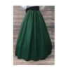 Green Skirt and Sash - Renaissance Civil War Victorian Southern Belle LARP Cosplay Dickensonian Pioneer-dress costume-cotton-drawstring by ArtsyCreations423 steampunk buy now online