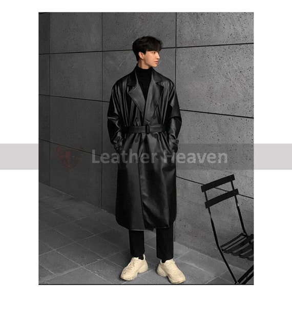 Men Full Length Real Cow Leather -Duster Steampunk Gothic Coat- Handmade Real Leather Trench Coat-Punk Rave Coat Winter Coat Duster Coat by LeatherHeavenUK steampunk buy now online