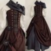OUTLANDER LASS Fraser MacKenzie Clan Tartan Plaid Front Panel Steel Boned Bodice, Top, Scarf, Two Skirts and Flower Shirt Hike by LoriAnn by loriann37 steampunk buy now online