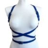 Vegan Leather Open Breast Harness with Crossed Straps • Eco Leather Chest Harness • Custom Size Available • Leather Lingerie by PainfulTouch steampunk buy now online