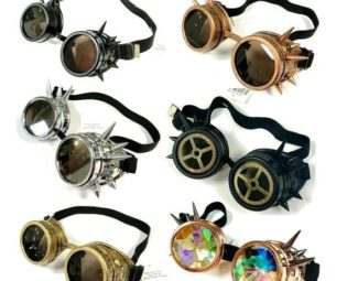 Vintage Steampunk Cyber Retro Black Spike Goggles Gothic Victorian Accessory by Stylexparty steampunk buy now online