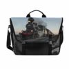 Hunihuni Messenger Bag Steam Train Canvas Laptop Briefcase Tote Satchel Bag for Men with Shoulder Strap Suit for 15 Inch steampunk buy now online