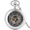 Gentleman Pocket Watch, Pocket watch,Mechanical skeleton manual winding steampunk pocket watch (Color : Silver) steampunk buy now online