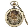 Gentleman Pocket Watch, Pocket Watch,Bronze Skeleton Mechanical Pocket Watch with Roman Numerals Display and Manual Winding (Color : Bronze) steampunk buy now online