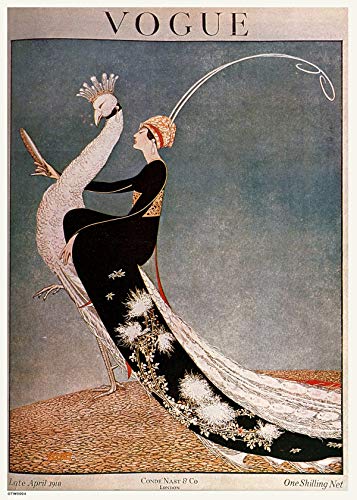 Vintage Vogue Cover April 1918 Poster Art Print steampunk buy now online