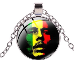 Bob Marley Steampunk Glass Gem Necklace Famous Jamaica Singer Poster Flag Images Silver Plated Unisex Fans Long Necklace steampunk buy now online