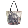 Hunihuni Canvas Tote Bag Vintage Express Steam Train Large Reusable Grocery Bags Shopping Shoulder Handbag for Woman Girl steampunk buy now online