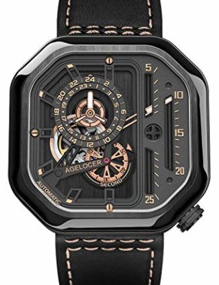 Agelocer Men's Top Brand Automatic Mechanical Fashion Punk Square Luminous Analog Luxury Watch (NK_5803J3) steampunk buy now online