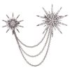YAZILIND Jewellery Vintage Light Black Flower Crystal Alloy Brooches and Pins Gothic for Women Gift Idea steampunk buy now online