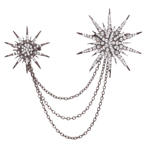 YAZILIND Jewellery Vintage Light Black Flower Crystal Alloy Brooches and Pins Gothic for Women Gift Idea steampunk buy now online