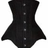 SHAPERX Women's Waist Training Corset Long Torso Double Steel Boned Edwardian Heavy Duty Underbust Cincher, UK-DT1969-Black-M steampunk buy now online