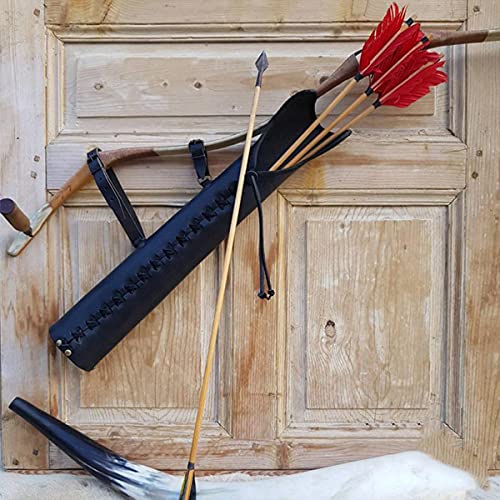 Medieval Vintage Archery Quiver, Leather Waist Belt Arrow Holder Bow Shooting Hunting Steampunk Quiver Cosplay Costume Accessories, Stage Performance Props,Black steampunk buy now online