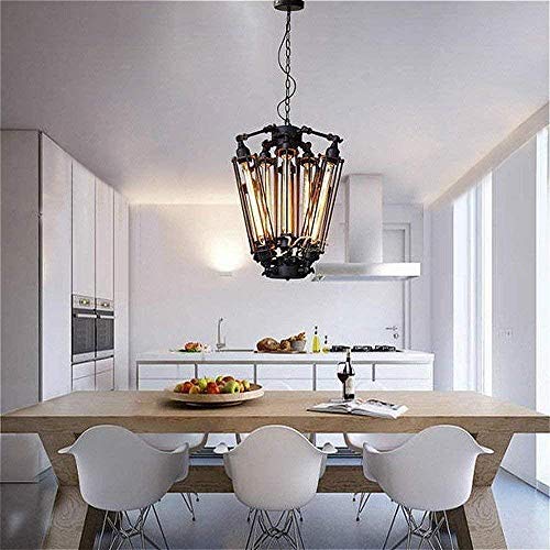 LLLQQQ 8 American Country Chandeliers Black Loft Steampunk Steel Chandeliers Chandeliers European Style Restaurant Bar Punk Eight-Head Chandelier Easy to Install steampunk buy now online