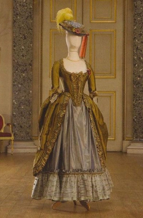 18th century English silk dress by LescostumesdeMarie steampunk buy now online