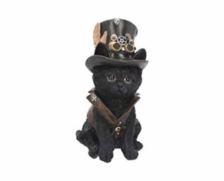 Nemesis Now Cogsmiths Cat 18.5cm Figurine Black, Resin steampunk buy now online