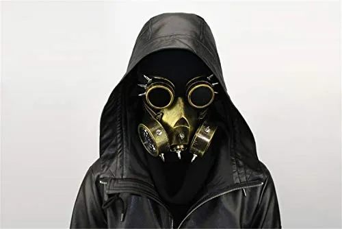 Ulalaza Steampunk Gas Goggles Mask Retro Gothic Punk Zombie Soldiers Skull Mask for Halloween Cosplay Props steampunk buy now online