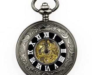Gentleman Pocket Watch, Pocket watch,Casual mechanical automatic exquisite roman numerals men's and women's pocket watches (Color : Silver) steampunk buy now online