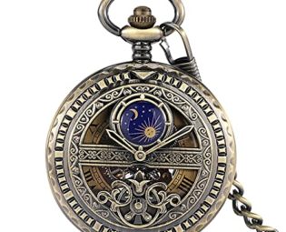 Gentleman Pocket Watch, Pocket watch,Hollow manual mechanical practical thick (Color : Colour) steampunk buy now online