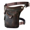 Le'aokuu Mens Genuine Leather Motorcycle Waist Pack Messenger Shoulder Drop Leg Bag (211-5 A-Dark Brown) steampunk buy now online Le'aokuu Mens Genuine Leather Motorcycle Waist Pack Messenger Shoulder Drop Leg Bag (211-5 A-Dark Brown) steampunk buy now online