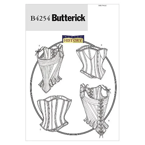 Butterick Patterns B4254 Size 12-14-16 Misses Stays and Corsets, Pack of 1, White steampunk buy now online