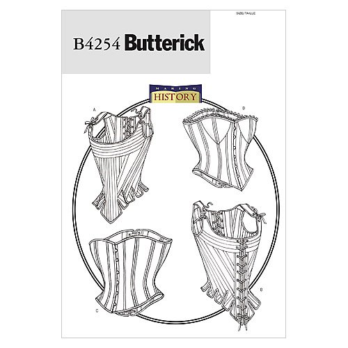 Butterick Patterns B4254 Size 12-14-16 Misses Stays and Corsets, Pack of 1, White steampunk buy now online