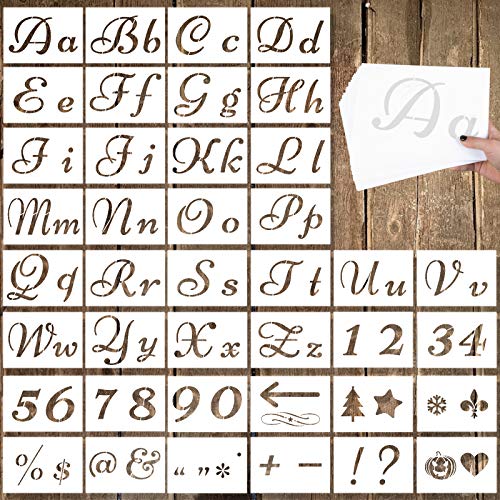 40 PCS Letter Stencils - Reastar Alphabet Stencils, Reusable Art Craft Stencils, Washable Plastic Alphabet Templates - for Painting on Wood Canvas Wall Fabric Rock steampunk buy now online