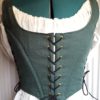 B1576 - "Lily" Bust 36.75-39.75 inches - Waist 28.5-31.5 inches- Green Linen - Renaissance Bodice - Handmade - Historical Costume - P10 by TheGreenDragonfly76 steampunk buy now online