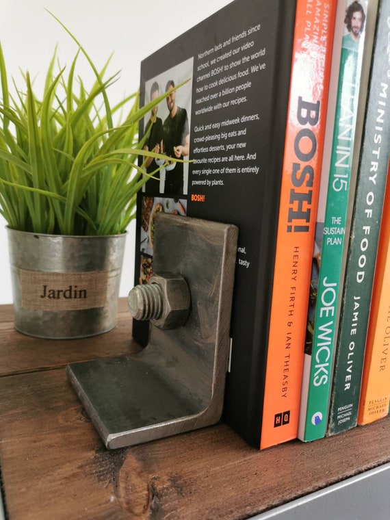 Book Ends industrial nut and bolt book ends - steampunk by CushClarkFurniture steampunk buy now online Book Ends industrial nut and bolt book ends - steampunk by CushClarkFurniture steampunk buy now online