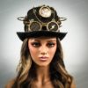 Steampunk Hat, Gold Steampunk Goggles, Headpiece Goggle, Top Hat Halloween Cosplay Costume Hat, Steampunk Costume Hat, Fascinator, Steampunk by 4everstore steampunk buy now online
