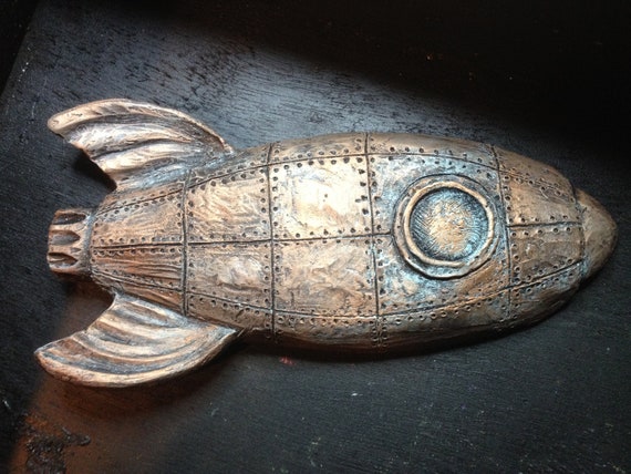 Steampunk Space Ship plaque by Summerisletrading steampunk buy now online