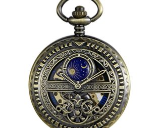 WJCCY Vintage Hollow Mechanical Pocket Watch Steampunk Watch Roman (Color : A) steampunk buy now online