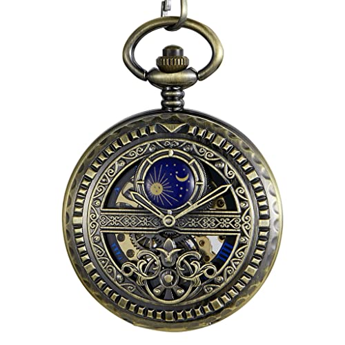 WJCCY Vintage Hollow Mechanical Pocket Watch Steampunk Watch Roman (Color : A) steampunk buy now online