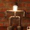 Light Lamp Desk Lamp Industrial Retro Steampunk Style Loft E27 Socket Do The Old Color Wrought Iron Water Pipe Small Puppet Robot Table Lamp Study Office Bedroom Bedside Lamp Hyococ steampunk buy now online