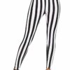 WearAll Women's Monochrome Contrast Stripe High Waist Stretch Leggings Ladies Elasticated - Black White - 8-10 steampunk buy now online