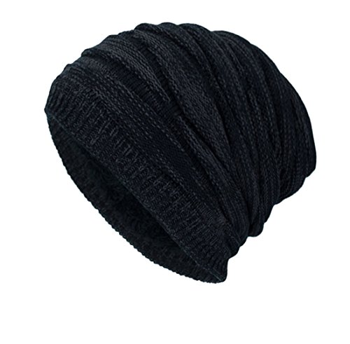 DD UP Winter Beanie Hat Men Warm Knit Long Slouch Skull Cap Thermal with Soft Fleece Lining Black steampunk buy now online