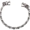 Windalf Aracor Large Men's Bangle Diameter 6.5 cm with 2 Wolf Heads Viking Jewellery 925 Sterling Silver steampunk buy now online Windalf Aracor Large Men's Bangle Diameter 6.5 cm with 2 Wolf Heads Viking Jewellery 925 Sterling Silver steampunk buy now online