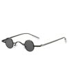 KANCK Red tiny sunglasses round retro metal frame black men punk sun glasses women uv400 decoration eyewear (Frame Color : As show in photo, Lenses Color : Black F gray) steampunk buy now online