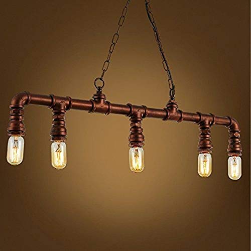 FEE-ZC 5-Lights Industrial Vintage Rustic Steampunk Iron Metal Chandelier Metal Water Pipe Retro Ceiling Pendant E27 Edison Lamp Restaurant Bar Cafe Chandelier steampunk buy now online