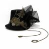 vogueteen Girl/Women Punk Steampunk Victorian Gears Mini Top Hat Costume Hair Accessory Black steampunk buy now online